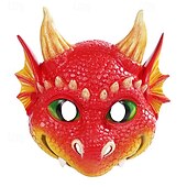 economico Costumi a Tema per Bambini-Bambini Ragazze Accessori per capelli Attivo All'aperto Vacanza Drago Stampa animalier Nero Rosso