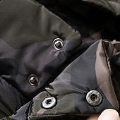 tanie Męska kamizelka puchowa-Męskie Kamizelka Rozdymkowa Kamizelka Urlop Codzienny Randka Moda Codzienny Zima Kieszeń Poliester Zatrzymujący ciepło Wygodny Moro Zamek błyskawiczny Kaptur Regularny Czarny Zielony Jasnoszary