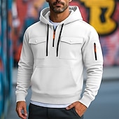 economico Felpa Tattica-Per uomo Felpa con cappuccio Felpa con cappuccio a zip intera Felpa con cappuccio in pile Felpa con cappuccio tattica Nero Bianco Verde militare Rosso Borgogna Con Cappuccio Semplice Cerniera Tasca