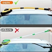 olcso Autós tisztítóeszközök-visszahúzható autómosó felmosó háromrészes visszahúzható tisztítókefe puha sörtéjű autómosó eszköz