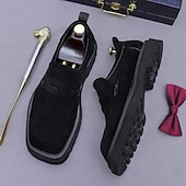 halpa Ensiluokkaiset nahkaiset loaferit-miesten naudannahkaiset mokkanahkaiset loaferit - klassiset business-rennot slip-on-pukukengät toimisto- ja juhlakäyttöön