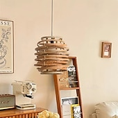 baratos Luzes da ilha-Lustre de teto moderno com iluminação LED estilo zen do sudeste asiático, luminária pendente com abajur decorativo, luminária pendente para quarto e sala de estar