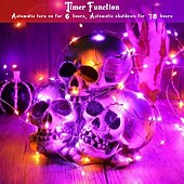 economico Striscie luci a batteria-10 pezzi 5m/16,4ft 50 perline a led luci a stringa per Halloween Natale matrimonio San Valentino festa atmosfera interna ed esterna decorazione stringa di luci scatola batteria AAA funzione timer