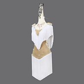 cheap Competition Dress-Latin Dance Dress Rhinestone Tassel Women's Performance Training Sleeveless Salsa Rumba Dancewear Costumes