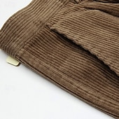 preiswerte Schlank-Herren Anzughose Cordhose Hose Chinos Tasche Knöpfe Einfach Komfort Formell Party Arbeit Mode Klassicher Stil Schwarz Marineblau Mikroelastisch