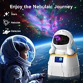 baratos Luzes de Natal-Projetor de galáxia de astronauta, projetor de estrelas com controle remoto, projetor de luz de astronauta com 8 cores, projetor de galáxia de nebulosa LED para decoração de quarto de criança,