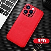 お買い得  iPhone用ケース-電話 ケース 用途 16 15 14 Pro Max Plus 16e 13 Pro Max バックカバー 耐衝撃 レトロ風 TPU PUレザー