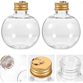 abordables Ornements-Lot de 10 boules d&#039;alcool de Noël transparentes de 50 ml/100 ml, ornements à remplir pour sapin de Noël avec pendentif en argent et en or, boules d&#039;alcool suspendues pour bricolage, décoration de fête