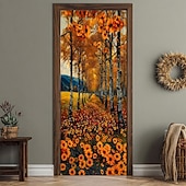 baratos Banners de Garagem e Porta-Tampa da porta Banners externos 森林 Estética Quarto Sala de estar Porta de Entrada Decorações de parede de porta de fundo