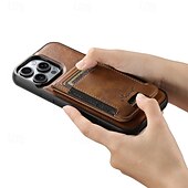 cheap iPhone Cases-Phone Case For iPhone 17 Pro Max 17 Air 16 Pro Max Plus 16 15 14 Pro Max Plus 16e 13 Pro Max Back Cover Magnetic Support Wireless Charging Kickstand Retro TPU PU Leather