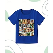 お買い得  男の子の3D動物-男の子用おもしろイタリアンブレインロットグラフィックTシャツ - 軽量で伸縮性のある生地を使用した軽量ストレッチTシャツ。4～12歳向け。普段使いにぴったりのカジュアルTシャツ。 &amp;誕生日パーティーの衣装、子供用夏シャツ、遊び心のある子供用アプリ