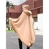 billige Pelssjal-Pelssjal Elegant Hold Varm Ermeløs Flaggermusermer Polyester Bryllup Wrap Med Ren Farge Til Spesiell Leilighet Høst vinter