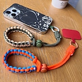 preiswerte Telefon-Lanyards &amp;amp; Handgelenkbänder-Mode Telefongurt hängen Seil lange diagonal Schultergurt hängen Kette Perle Anhänger hängen Zubehör verstellbar Hals hängen breite Stoffgurt Telefon lange Seil