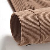 economico Giubbotti e cappotti da uomo-Per uomo Giacca Leggera Giacca in Velluto a Coste Giacca Casual Vacanza Quotidiano Caldo Tasca Primavera Autunno Semplice Moda Classico Bavero Regolare Nero Cachi Verde militare Beige Giacca