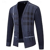 preiswerte Herren Strickjacke-Herren Pullover Kleid Pullover Strickjacke Reißverschluss-Pullover Strickpullover Gerippt Stricken Normale Oberteile Gestrickt Gerippt Einfach Rollkragen Mode Schals Lässig Alltagskleidung Bekleidung