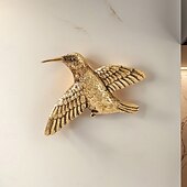 levne nástěnné sochy-nástěnná dekorace s pryskyřičným zlatým kolibříkem, minimalistická socha létajícího kolibříka, závěsné umění do interiéru, do obývacího pokoje, na jídelnu, na večírek, na svatbu &amp;prostory pro akce