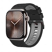 levne Řemínky na Apple Watch-Sportovní řemínek kompatibilní s Apple Watch 42 mm 44 mm 45 mm 49 mm odolný kovový řemínek s nastavitelnou kovovou sponou a silikonovým řemínkem pro iWatch Ultra 2 Series 9 8 7 SE 6 5 4