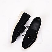 Brune herreloafers i semsket skinn med metalldetaljer – komfortable, casual businesssko til jobb, middager og høstantrekk billige Slip-ons og loafers til herrer-Brune herreloafers i semsket skinn med metalldetaljer – komfortable, casual businesssko til jobb, middager og høstantrekk