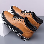 preiswerte Sneaker für Herren-braune High-Top-Wanderschuhe für Herren – bequeme Schnürschuhe für große Füße, Reisen und lange Wanderungen