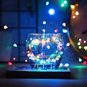 olcso USB-tápellátás-10 db 5 m/16,4 láb 50 led sugár tündérfényfüzér halloween karácsony Valentin nap újév esküvői party fesztivál beltéri és kültéri dekoráció rézdrótos fények usb tápegység ip44 vízálló
