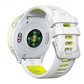 billige Garmin klokkebånd-Klokkerem til Garmin Forerunner 570 47 mm/265 (musikk)/255 (musikk)/Venu 3/Vivoactive 4 Marq Descent Quatix 22 mm silikonrem i rustfritt stål, tofarget