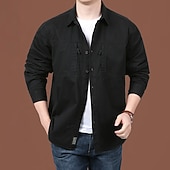 abordables Tapas-Hombre camisa cargo Camisa para senderismo Camisa impermeable Manga Larga Cuello Vuelto Camiseta Al aire libre Transpirable Algodón Negro Verde Ejército Caqui Caza Rutina de ejercicio Viaje