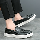 preiswerte Freizeit-Loafer-Braune Herren-Loafer mit Krokodilmuster und Quasten – luxuriöse Slipper für Business, Abendpartys und formelle Anlässe