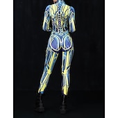 tanie Z nadrukiem-Wzorzyste garnitury Zentai Kostium Cosplay Body Drukowanie Strój karnawałowy Kombinezon zentai Męskie Damskie Dla chłopców seksowny kostium Halloween Kostium na Spektakl Impreza Bal maskowy Dla