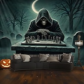 cheap Wall Tapestries-Tapestry Banners Blanket Grim Reaper 3D Dark Punk Gothic Style Party Dorm Shooting Backgrounds Home Decor