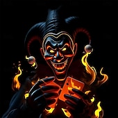 ieftine Model 3D-Costume cu neon pentru bărbați cămașă cu demoni cămașă cu nasturi mânecă lungă stil punk gotic întunecat vacanță outdoor vară primăvară cămașă cu guler imprimeu 3D neagră verde negru și albastru