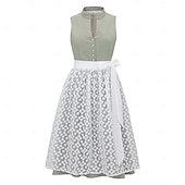 preiswerte Dirndl-Oktoberfest Dress Dirndl Trachtenkleider Maid Bavarian German Wiesn Women's Traditional Style Cloth Without Blouse