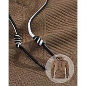 baratos hoodies básicos dos homens-Homens Moletom Moletom com capuz Preto Branco Amarelo Azul Marinha Café Com Capuz Tecido Jacquard Com Cordão Bolsos Estriado Desportos e Ar livre Diário Feriado Poliéster Roupa de rua Básico Casual