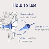 abordables Soins Personnels &amp; Santé-1 paire de bouchons d&#039;oreilles gonflables innovants, ultra-confortables, réutilisables, antibruit, flexibles, étanches, en silicone, protection auditive pour une concentration profonde