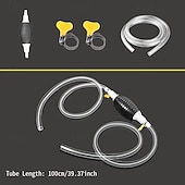 Недорогие Улучшение положения семей-Комплект ручного насоса для перекачки топлива, 3 шт., бензин &amp;Инструмент для перекачки дизельного топлива с сумкой-экстрактором и 2 зажимами, пластиковый насос для быстрой перекачки жидкости