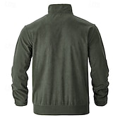 preiswerte Lässige Jacken-Herren Leichte Jacke Cordjacke Freizeitjacke Urlaub Täglich Atmungsaktiv Tasche Frühling Herbst Einfach Mode Klassisch Revers Regulär Schwarz Braun Hellgrau Armeegrün Aprikose Jacken