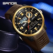 cheap Digital Watches-SANDA Fashion Brand Sport Electronics Watches Gift for men Outdoors Analog Digital Man Watch Luminous Waterproof Backlight Wristwatch