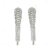 baratos Brincos-Hoop Earrings Vintage Style Geometrical Floral Vintage Fashion Earrings Jewelry Black / White For Wedding Party Valentine's Day Gift Engagement Festival 1 Pair