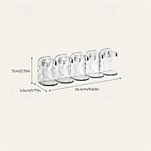 cheap Storage &amp; Organization-Row Plastic Wall Rack 2 Set (10 Pieces), Adhesive Ripple Storage Shelf, No Drilling Wall-Mounted Organizer for Door, Mirror, or Cabinet
