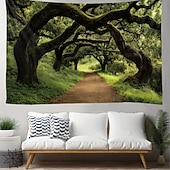 olcso Faliszőnyegek-gobelin Bannerek Falikárpitok 森林 Landscape 3D Hálószoba Nappali Kollégium Dekorációk fal ajtó háttér