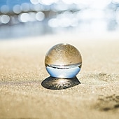 tanie Rzeźby-Okrągła Sztuczna Kryształowa Kula – Ornament Dekoracyjny do Domu Dekoracyjny Rękodzieł Odpowiedni do Dekoracji Domowej i Prezentów dla Dzieci