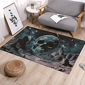 رخيصةأون السجاد والحصير والسجاد-سجادة أرضية للهالوين بنمط أشباح مخيفة من الفلانيل، غير قابلة للانزلاق عند مدخل المنزل أو الحمام أو غرفة النوم