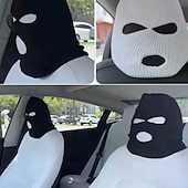 halpa Tapahtuma- ja juhlatarvikkeet-2 kpl henkilökohtainen hauska hattu auton istuimen päänsuojaan, universaalit auton niskatuen suojat, hauska persoonallisuus auton sisustuskoristeet, musta &amp;valkoinen