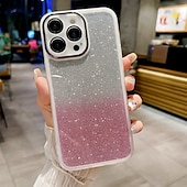Χαμηλού Κόστους iPhone Θήκες-τηλέφωνο tok Για iPhone 17 Pro Max 17 Air 16 15 14 Pro Max Plus 16e 13 Pro Max Πίσω Κάλυμμα Bling Glitter Shiny Ανθεκτική σε πτώσεις Διαβάθμιση χρώματος Σιλικόνη