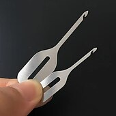 お買い得  裁縫と編み物とかぎ針編み-ステンレススチール製の針糸通し4個、手縫い、クロスステッチ、DIYクラフト、編み物アクセサリー用のクイック縫製および刺繍糸通しツール。