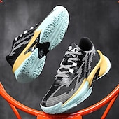 お買い得  メンズスニーカー-メンズのブラックとグリーンのスポーツスニーカー - ジム、バスケットボール、トレーニングに最適な軽量パフォーマンスランニングシューズ