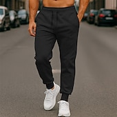 tanie Dresy-Męskie Spodnie dresowe Uprawiający jogging Spodnie sportowe Spodnie Spodnie codzienne Ściągana na sznurek Kieszeń Elastyczny pas Solidne kolory Odprowadza wilgoć Oddychający Pełna długość Na zewnątrz