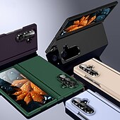 Недорогие Чехлы для Samsung-телефон Кейс для Назначение SSamsung Galaxy Z-образный сгиб 7 Z-сгиб 6 Z Fold 5 Z Fold 4 Кейс на заднюю панель Откидная подножка Защита от удара Ретро ПК