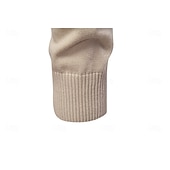 abordables Pulls et cardigans élites pour hommes-Homme Pull Tricoter Hauts Réguliers Demi-zip Bandes Rayé Col montant ancien Frais École Vacances Vêtement Tenue Printemps Automne Noir Violet S M L