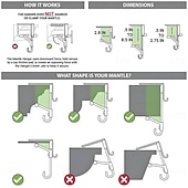 cheap Stockings &amp; Holders-Adjustable Christmas Garland and Stocking Hanger 2 In 1 Fireplace Hanger, Metal Christmas Stocking Holder, No Drill, Fits 0.5&quot; to 8.5&quot; Mantles, Holds Up to 20 Lbs