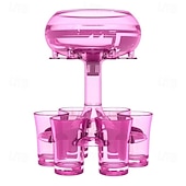 cheap Kitchen Utensils &amp; Gadgets-6 Shot Glass Dispenser and Holder Acrylic Liquor Dispenser Set with Cup Rack Durable Anti Drop Six Cup Pourer Perfect Bar Accessory Whiskey Vodka Drinkware Gift Set